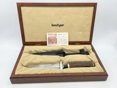 Daga Kershaw Solingen 1985 Damasco Manfred Sachse (#008) con caja OMP y funda Foto 1 de 4