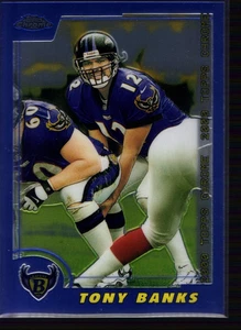 2000 Topps cromo refractor NFL QB Ravens Tony Banks #132 - Imagen 1 de 2