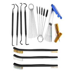 Stainless Steel Carburetor Cleaning Kit Carb Cleaner Set 26 Needles 8 Brushes - Bild 1 von 16