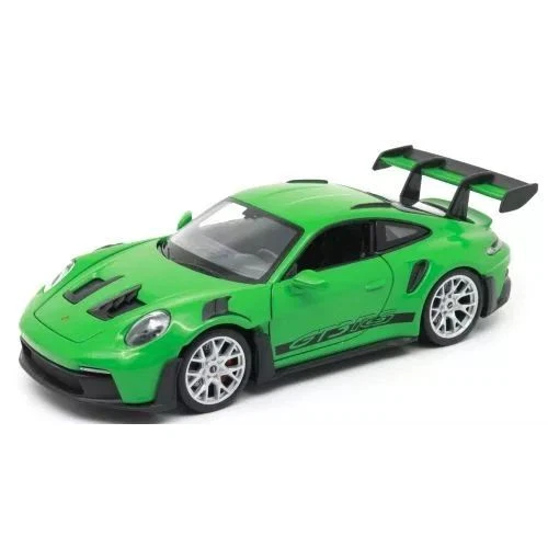 PORSCHE 911 (992) GT3 RS GREEN 1:24 Welly Auto Stradali Modellino Nuovo - Immagine 1 di 1