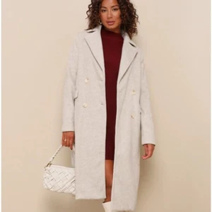 Lulus Brisk Elegance Light Beige Double-Breasted Coat Women Size XS Wool Blend - Picture 1 of 9