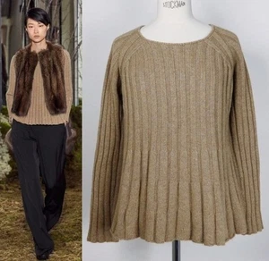 Maglione HERMES 18AW maglia svasata in cashmere taglia 38 colore cammello - Foto 1 di 10