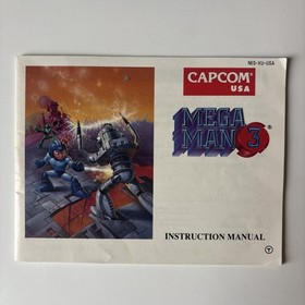 Mega Man 3 Instruction Manual Only Nintendo Nes Authentic