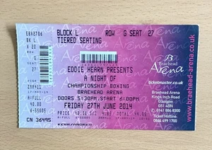 RICKY BURNS VS DEJAN ZLATICANIN 2014 GLASGOW BOXING TICKET - Picture 1 of 1
