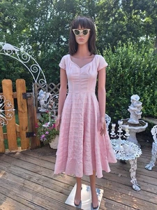 True Vintage Mid Century 40er 50er Jahre voller Rock Reifrock Partykleid Lucy X-Small - Bild 1 von 19