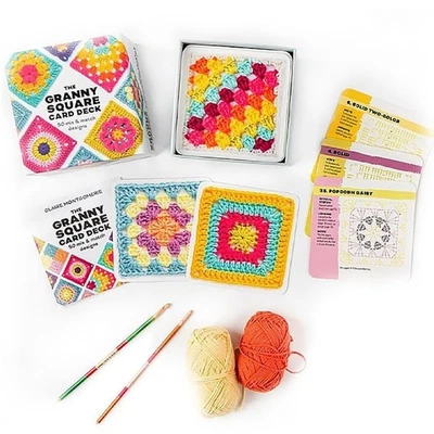 The Granny Square Card Deck 50 Mix & Match Designs, Square Card Deck Crochet