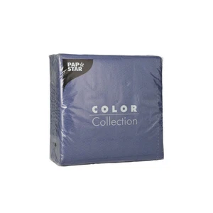 Servilletas PAPSTAR 1 capa 33x33 cm azul oscuro, 1/4 pliegue | Lámina (100 unidades) - Imagen 1 de 1