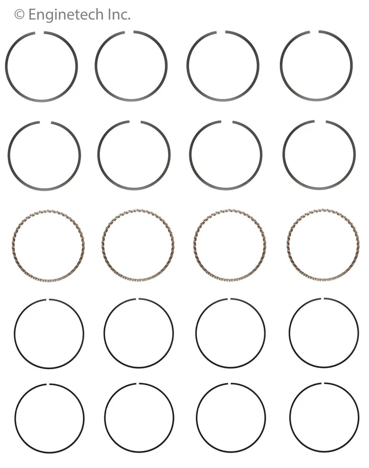Piston Ring Set For 96-01 Achieva Alero Grand Am Malibu Skylark S90124-100 - Image 1 of 4