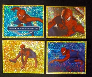 RARE 2004 Panini Spider-Man 2 Gold Shimmer stickers (lot of 4) - Picture 1 of 4