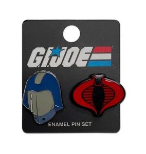 G.I. Joe Cobra Symbol Classic Cobra Commander Enamel Pin 2 Pack Set - Picture 1 of 4