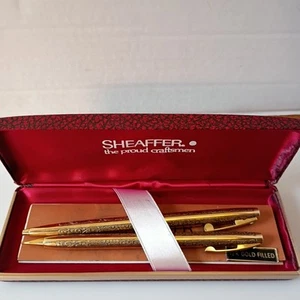 Sheaffer 12K Gold Filled Kugelschreiber Bleistift Set im Original Etui weißer Punkt - Bild 1 von 17