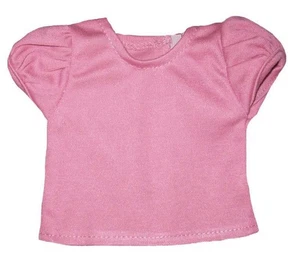 Medium Pink Short Sleeve T Shirt with Puffy Sleeves Fits 18" American Girl Dolls - Picture 1 of 2