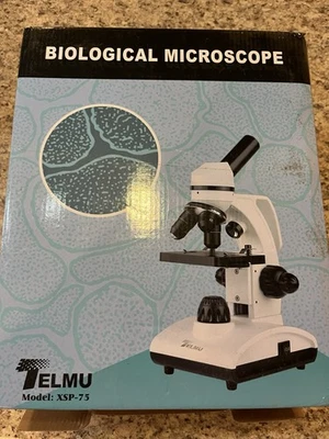 Telmu XSP-75 White Black Dual Illumination Handheld Biological Microscope - Image 1 of 4