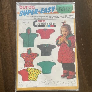 NEW Burda Super Combination 5317 US 3m- 3T EU 62-98 Sealed - Picture 1 of 2
