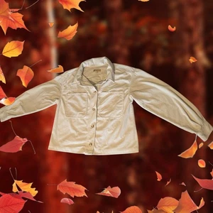 Democracie Womens Button Front Knit Polyester Jacket Bomber Ivory Small Pockets - Picture 1 of 7