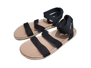 Lucky Brand Dilane Black/Natural/Embossed Nubuck Sandals. Women's 9.5. NEW - Picture 1 of 7