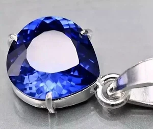 25+ Ct Blue Sapphire Heart Cut German Silver Loose Gemstone - Picture 1 of 4