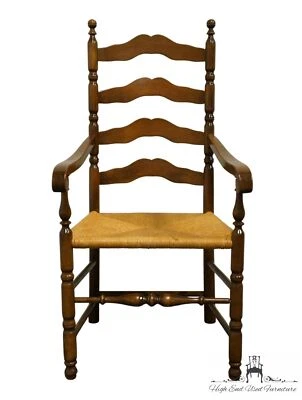 ETHAN ALLEN Reliquia Nuez moscada Arce Colonial Temprano American Escalera Rush Sea... Foto 1 de 4