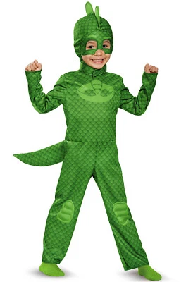Disfraz clásico de superhéroe Gekko de PJ Masks para niño pequeño Foto 1 de 2
