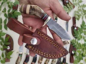 Lote de 40 piezas cuchillos de cuerno de carnero de 6" de acero Damasco hechos a mano personalizados - de EE. UU. - Imagen 1 de 7