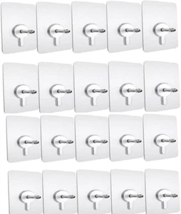 Non-Trace No Drilling Stickers Screw Hanging Nail Adhesive Wall Mount Screw Hook - Picture 1 of 12