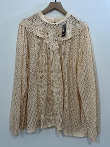 Romantic Victorian Inspired Whimsical Dainty Tunic Top 3 Plus Cottage Lace Poet - Picture 1 of 20