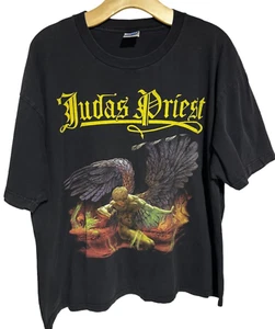 Vintage 90er Jahre Judas Priest Sad Wings Of Destiny Tour Band T-Shirt Größe XL Schwan - Bild 1 von 24