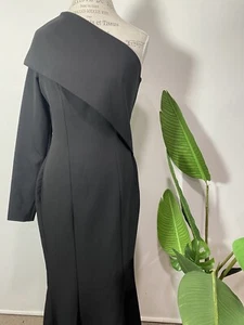 Abito ASOS taglia 8 maxi nero a spalla - Foto 1 di 8