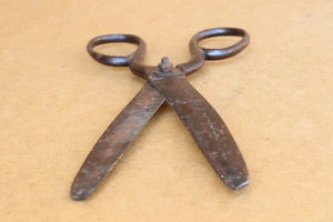 Antique Scissors Cutter Shears Snips Clips Hand Wrought Dated Marked 1877 19th - Picture 1 of 7