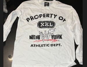 Rare Vintage WWF Property of XXL New York Athletic Dept. Long Sleeve Shirt