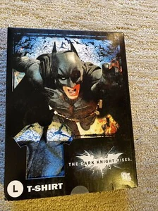 BATMAN DC COMICS Vintage 2000s Dark Knight Rises FROM FLAMES Promo T-Shirt L - Picture 1 of 5