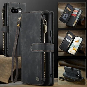 CaseMe étui portefeuille à rabat en cuir porte-monnaie housse pour Google Pixel 7A/8/9ProXL - Photo 1/28