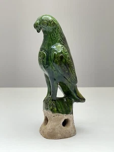 Figura Sancai Bird Cina Tang Ceramica Palazzo Dinastia Scultura Vetro Verde 10,5 - Foto 1 di 13