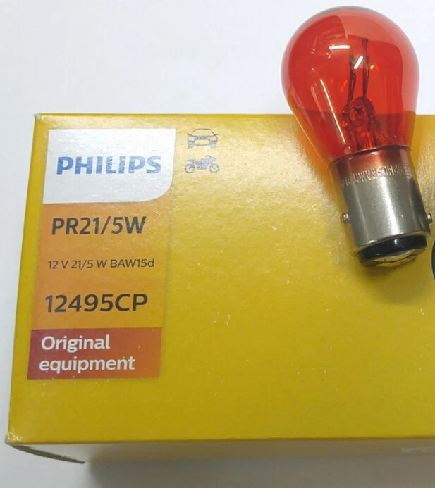 Bombilla trasera para LAND ROVER LR2 2011-2012 12V - 21/5W ROJO - PHILIPS Foto 1 de 2
