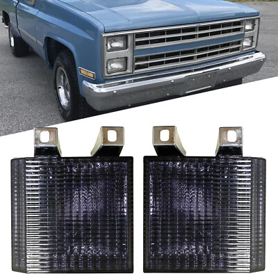 Smoke Lens Turn Signal Parking Corner Lamp Light For 1983-1988 Chevy GMC Pickup - Image 1 of 4