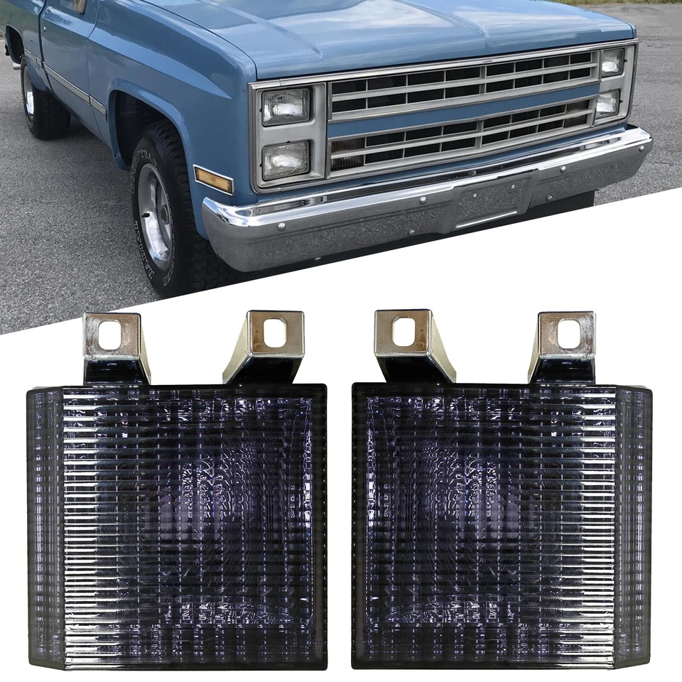 Smoke Lens Turn Signal Parking Corner Lamp Light For 1983-1988 Chevy GMC Pickup - Image 1 of 4
