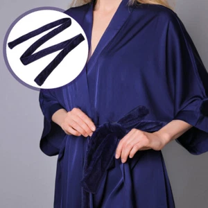 Wedding Satin Sash Belt Flannel Robe Replacement for Bride Bathrobe - Picture 1 of 12