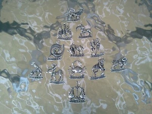 ALL 12 ZODIAC SYMBOLS CONSTELLATION SIGNS FINE PEWTER PENDANTS ALL NEW - Picture 1 of 1