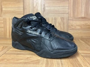 RARE - Sneakers medie vintage classiche Reebok in pelle nera scarpe da uomo - Foto 1 di 15