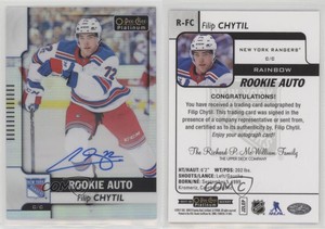 2017-18 O-Pee-Chee Platinum Autos Rainbow Filip Chytil #R-FC Rookie Auto RC