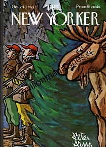 1964 New Yorker October 24 - Maine Moose Hunters - Peter Arno - Picture 1 of 1