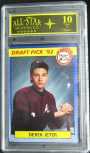 Derek Jeter 1992 Front Row Rookie#55 ASG10!Yankees SS ROOKIE CARD GEM MINT 10 - Picture 1 of 2
