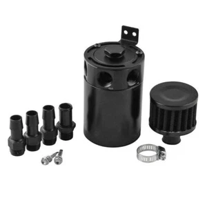 Oil Reservoir Catch Can Tank with Drain Valve Breather Universal 3-Port - Afbeelding 1 van 12