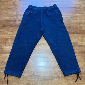 Pantalones de chándal de mezclilla hechos y hechos a mano por Levis de colección para hombre medianos Dbl tejidos con cinturón Y2K nuevos - Imagen 1 de 14
