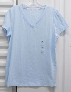 Camiseta para dormir Charter Club mediana íntimates para mujer manga corta cuello en V - azul - Imagen 1 de 7