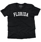Florida Athletic Vacation State Pride Gift FL Adult V Neck Short Sleeve T Shirts