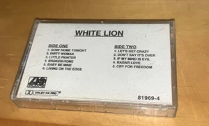 White Lion Big Game White Label Promo Cassette Tape Atlantic - Picture 1 of 3