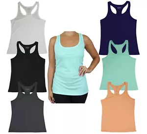 Women's Moisture-Wicking Sport Racerback Tank Tops Shirt 2 PACK(S-3XL) FREE SHIP - Picture 1 of 26