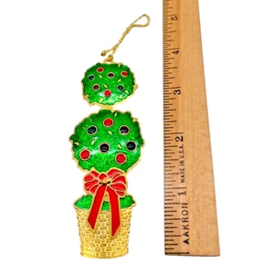 Reed & Barton Topiary Tree Ornament Multicolor Original Box Vintage 3.75 in - Picture 1 of 4