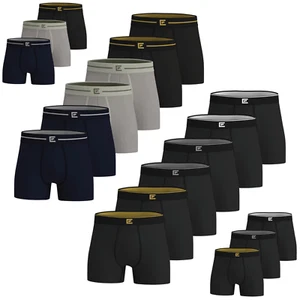 Men Bamboo Boxer Shorts Breathable Moisture Wicking Underwear 3 Pack and 6 Pack - Picture 1 of 25